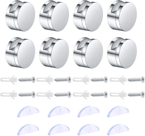 Edelstahl spiegelclips - 8x, edelstahl-spiegelclips